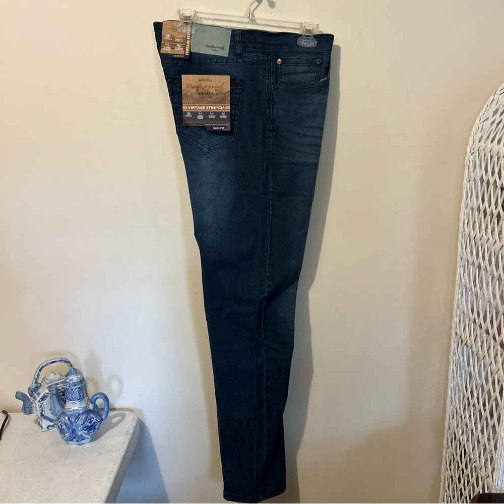 Weatherproof Stretch Jeans Men’s 36 X 34 Slim Fit Tapered Leg Casual Comfort NWT